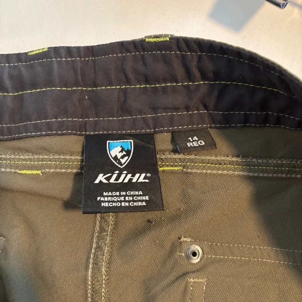 KUHL womens green Anika Convertible Soft-Shell Pants zip‎ off to shorts size 14 - Picture 12 of 13